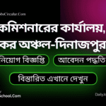 কমিশনারের কার্যালয়, কর অঞ্চল-দিনাজপুর