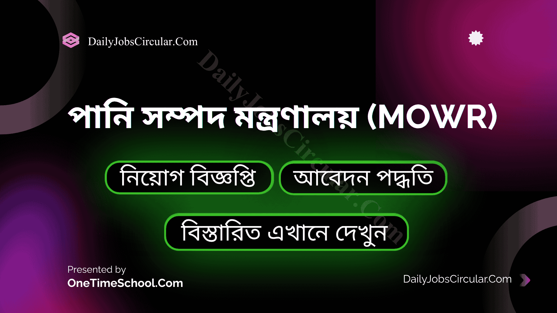 পানি সম্পদ মন্ত্রণালয় (mowr)