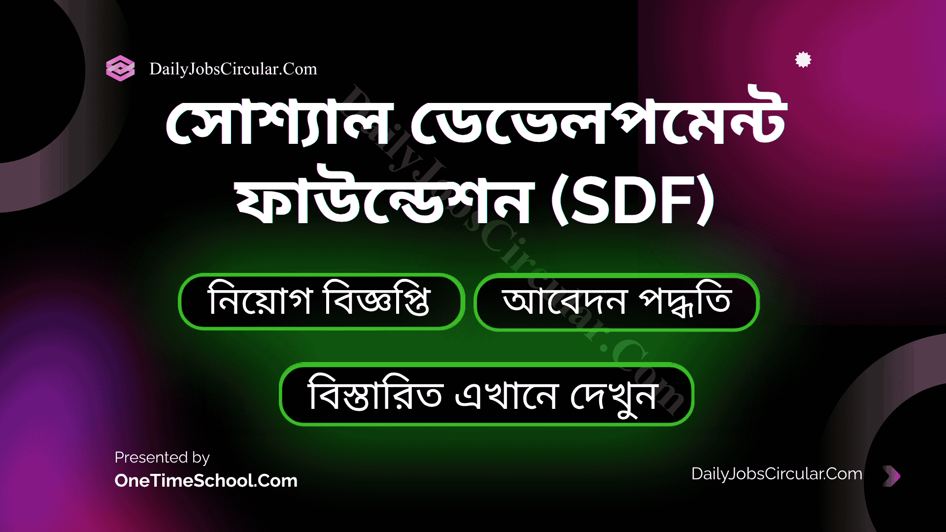 সোশ্যাল ডেভেলপমেন্ট ফাউন্ডেশন (sdf)